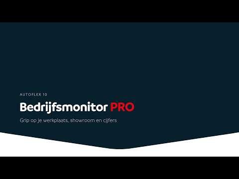 Bedrijfsmonitor PRO in Autoflex 10: grip op je werkplaats en cijfers