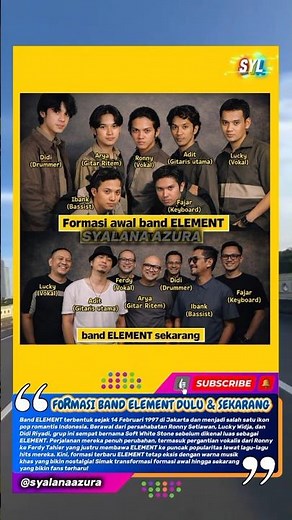 ELEMENT Dulu vs Sekarang‼️Perjalanan Band Legendaris dari 1997 hingga 2026 #shortsfeed #reels