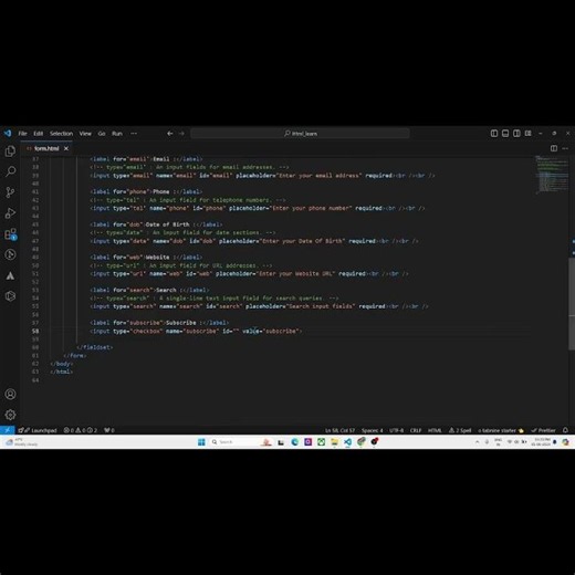 HTML Forms Part 2: Advanced Input Types, Buttons, and More! #htmltutorial #coding #programming