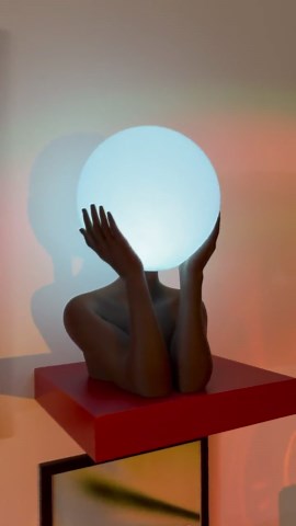 Sculptural Sphere Table Lamp, Modern Bedside Serenity, Artistic Ambient Light, Minimalist Home Decor - Etsy