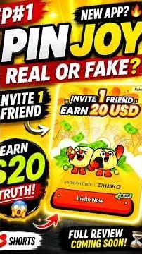 EP#1 | PinJoy Real or Fake? 🤔 $20 Invite Review! #pinjoy #shorts #earningapp