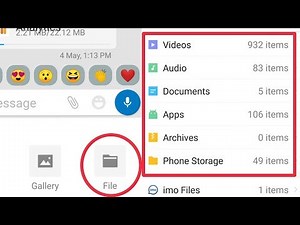How To Send Videos Audio Documents Apps imo Files in IMO App