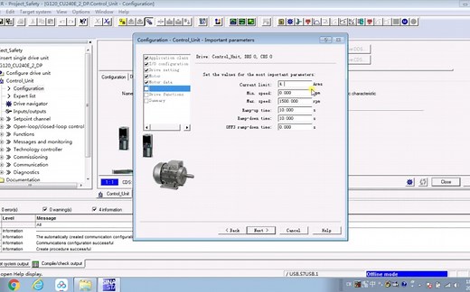 STARTER软件快速调试G120变频器
