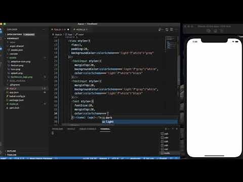 React Native Tutorial 39 - React Native - Appearance