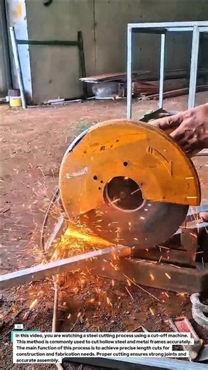 Steel Cutting Process | Cut-Off Machine Technique in Metal Fabrication.