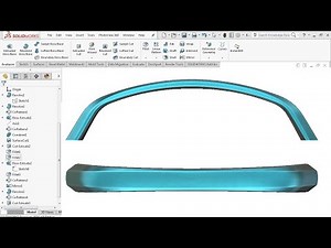 Advanced Surface Modeling "'Furniture Handle'' - SolidWorks Tutorial