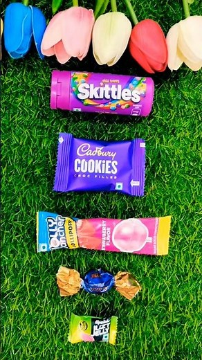 ASMR Skittles with Dairy Milk and Candies Unwrapping #trending #chocolate #sweet #yutubeshorts