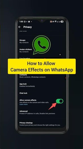 How to Allow Camera Effects on WhatsApp | Camera Settings Guide