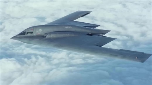 Surface-to-air missiles target American strategic bomber