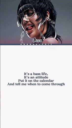 Lisa Rockstar rap part #lisa #rockstar #blackpink #rap #kpop #lyrics #lalisa #bp #colorcodedlyrics