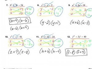 Algebra 1, 7.5: Factoring x^2+bx+c