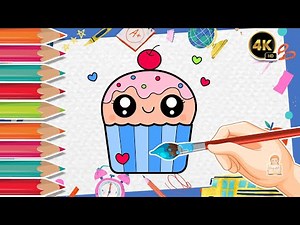 How to Draw a Cute Cupcake 🧁 | Easy Drawing for Kids | Step-by-Step Tutorial | Easy Art Time