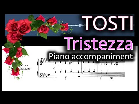 Tosti - Tristezza [piano accompaniment in 5 tonalities] with sheet music
