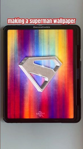 easy idea #superman #wallpaper #easy #fun #art #drawing #3d #colors #digitalart #ipad #superhero