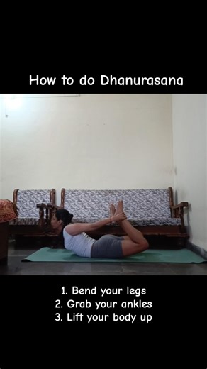 How to do Dhanurasana ( Bow pose ) #yoga #yogatutorial #dhanurasana #bowpose