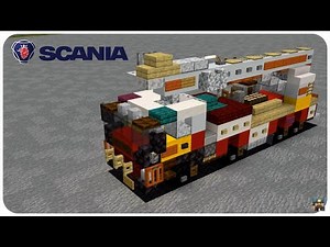 How to Build a Fire Truck in Minecraft (Scania P400 Bronto Skylift) Minecraft Fire Truck Tutorial