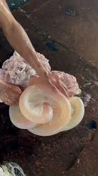 How to Wash and Prepare Pig Intestine Properly #butcherskills #pigintestine #meatmarket