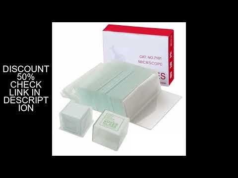 50PC Blank Slices Microscopic Slides Clear Glass 100PCS Cover Glass DIY Specimen Sample Biological E