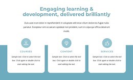 Engaging learning and development - Website Template by Nicepage