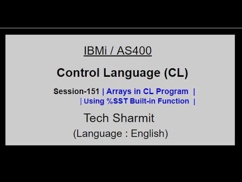 Alternative for Arrays in CL Program | Array in CL Program | Array's Using %SST | CLLE | IBMi |