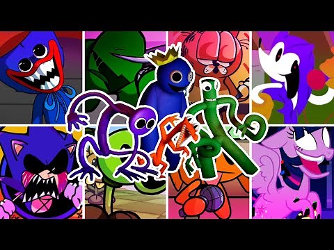 FRIENDS TO YOUR END but Every Turn a Different Character Sings 🎤 ( FNF VS RAINBOW FRIENDS ) 💜