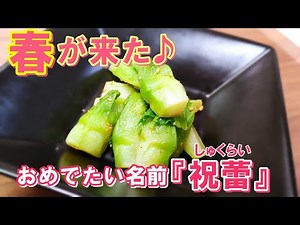 【ちょっと珍しい春野菜】パパッと簡単に作れて◎独特の食感がクセになる美味しさの『祝蕾のラー油和え』の作り方