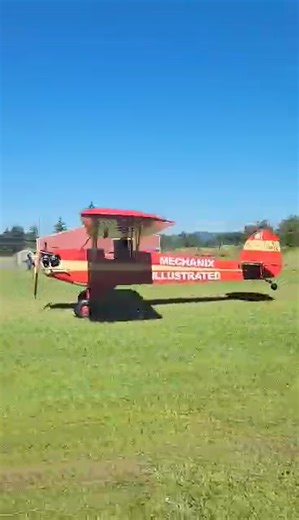 Scooter Mainero first takeoff in the MI Baby Ace Replica. He loved flying it. | Mechanix Illustrated Baby Ace Replica