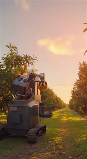 Mango Orchard Automated Harvesting Mech — #Sora2 #MangoMech #HarvestingRobot #Cinematic