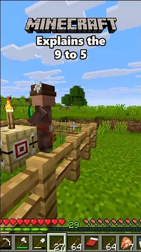 I explained the 9 to 5 using Minecraft