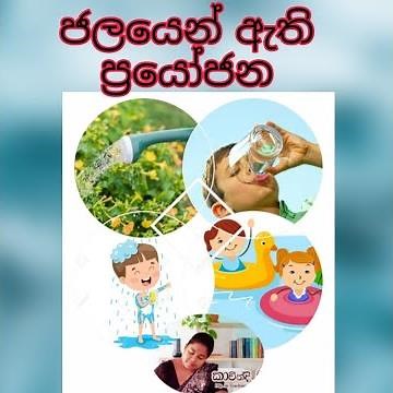ජලය සමග සෙල්ලම් - Use of Water- ජලයෙන් ඇති ප්‍රයෝජන