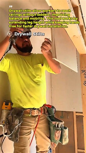 Drywall Stilts Make Ceiling Work Faster #construction #tools #USA