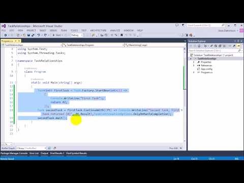 Asynchronous Programming using C#: Lesson 3 - Task Relationships