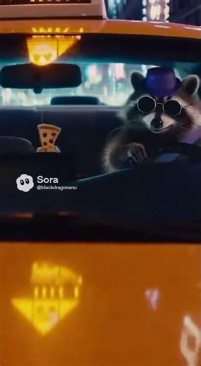 Dashcam footage from a yellow taxi speeding through downtown New York at night.