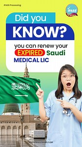 2.4K views | Expired your Saudi medical license?  No worries! Here’s what to do: ✅ Less than 1 year? Just complete your CME hours. ✅ More than 1 year? Show recent work experience — no 2-year gap!  DM us with the word "IPASSMiddleEast" to get started #SaudiLicenseRenewal #HealthcareProfessionals #IPASSProcessing #MedicalLicenseUpdate #NurseAbroad #CME #TikTokEdu | IPASS Processing | Facebook