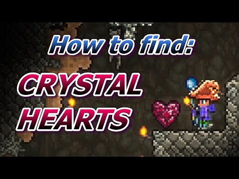 How to find Crystal Hearts (Easy method)! // TERRARIA guide