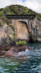 One of the best things to do in Taupō is take a boat cruise to the famous Ngātoroirangi Mine Bay Māori Rock Carvings. The carvings are only accessible by water, and there are several great tours to choose from, including Ernest Kemp Cruises. Ernest Kemp is a fun and relaxed boat tour for all ages, with friendly skippers who share interesting stories about the Taupō region, the surrounding landscape, and the history behind the Māori Rock Carvings. Add this to your North Island itinerary! 🙌 @erne