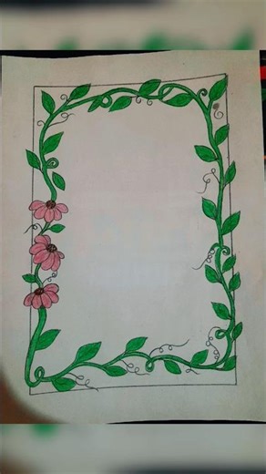 A4 size paper border design for project#art #project #song