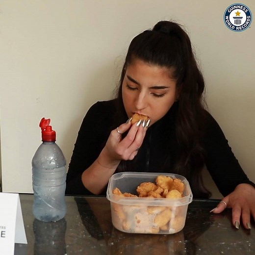 Greedy for glory on Guinness World Records Day, Leah Shutkever took on this chicken nugget challenge | Guinness World Records