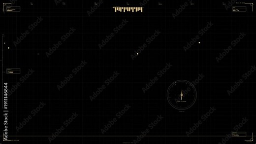 Hud animation for web designer in sci fi space focused on user interface elements and data visualization techniques