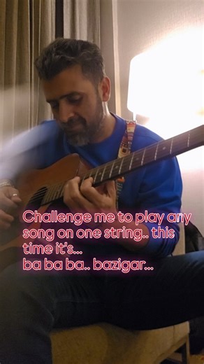 Vivek Mishra | Challenge me to play any song on one string.. this time it's... ba ba ba.. bazigar... | Instagram