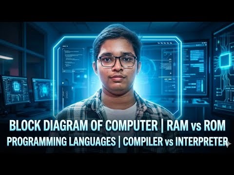 Block Diagram, RAM vs ROM, Programming Languages & Compiler vs Interpreter