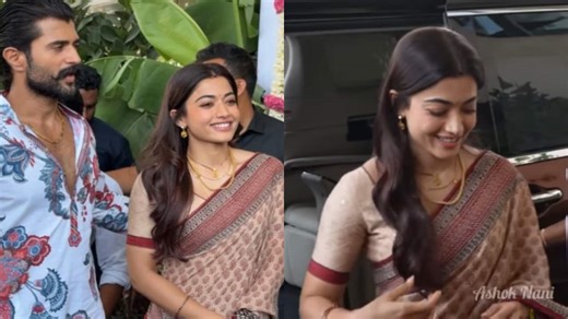 Rashmika Mandanna flaunts mangalsutra and can be seen walking hand in hand to meet fans in Hyderabad- Moneycontrol.com