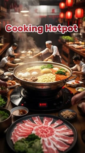 Cooking Hotpot #shorts #hotpot #miniaturecooking #ai #aivideo