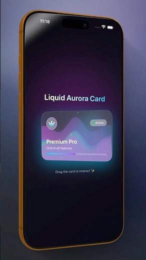 SwiftUI Liquid Aurora Card – Advanced SwiftUI Animation & Canvas Project 🔥🔥