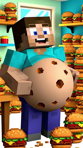 Steve vs Creeper! Maze Race for Hamburger! 🍔💥