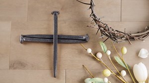 MOLIGOU 3 Pcs Crucifixion Nails, 6" Crucifix Nails for Crafts, Hand Forged Nail for Easter Decor