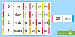 French Number Loop Cards 0 to 20