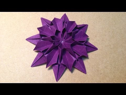 Origami Flower Instructions / Dahlia