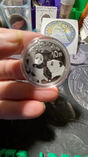 2021 silver Chinese Panda round #preciousmetals #silverstacking #trending #shortsfeed #viralshorts