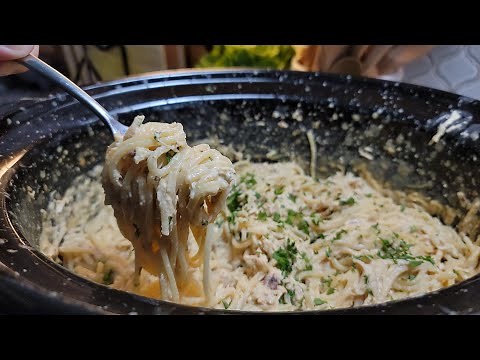 Chicken Spaghetti in the slow cooker